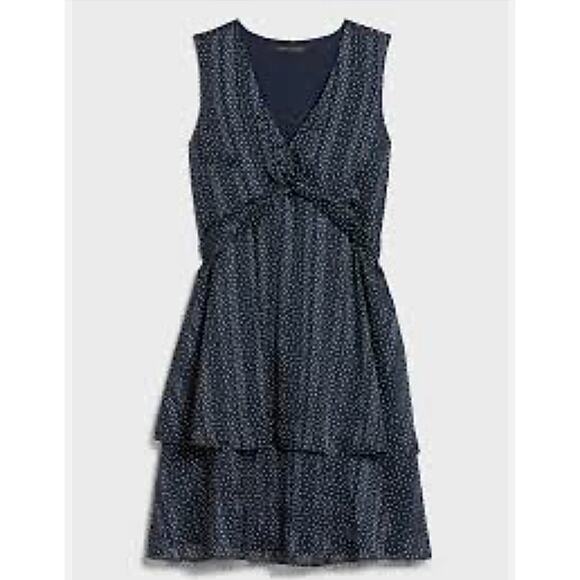 Banana Republic Polka Dot Ruffle Tiered Dress - Plus Size 20 - Picture 15 of 16